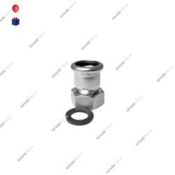 Edelstahl Adapter mit drehbarer Mutter D28/IG 1"