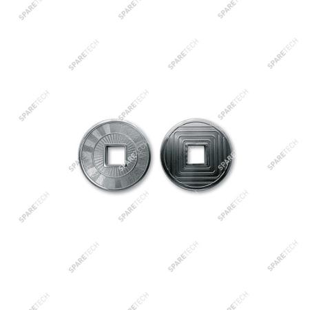 Edelstahl Jeton 21 X 1,9mm, mit quadratisches Loch  (100 Stück)