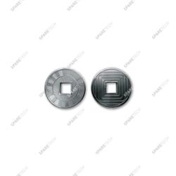 Edelstahl Jeton 21 X 1,9mm, mit quadratisches Loch  (100 Stück)