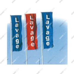 Fahne "LAVAGE" blau, 4x1m mit Banner bar 