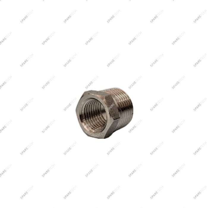 Edelstahl Reduziernippel AG3/8" IG1/4", konische Gewinde