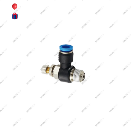 Durchflusssteurungsverbindung, Messing + PP AG1/4" für 4-6mm Schlauch