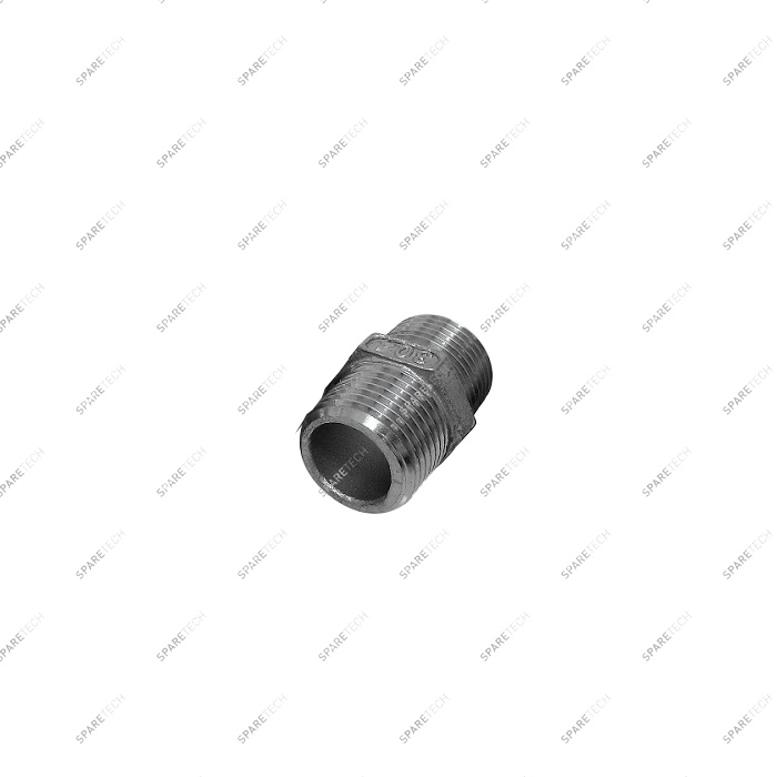Doppelnippel GAZ AGAG3/8'', Edelstahl