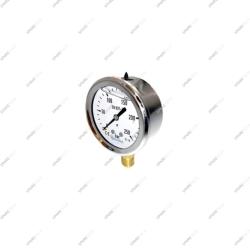 Edelstahl Manometer  0-250bar Anschluss unten AG 1/4'', D.60mm