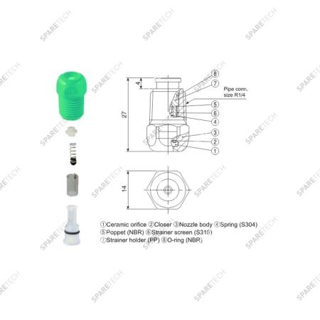 Düse für Duftsprüher AG1/4" 80.125