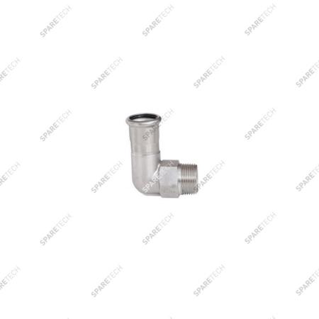 Edelstahl Winkel 90° D28 zu pressen und AG1''