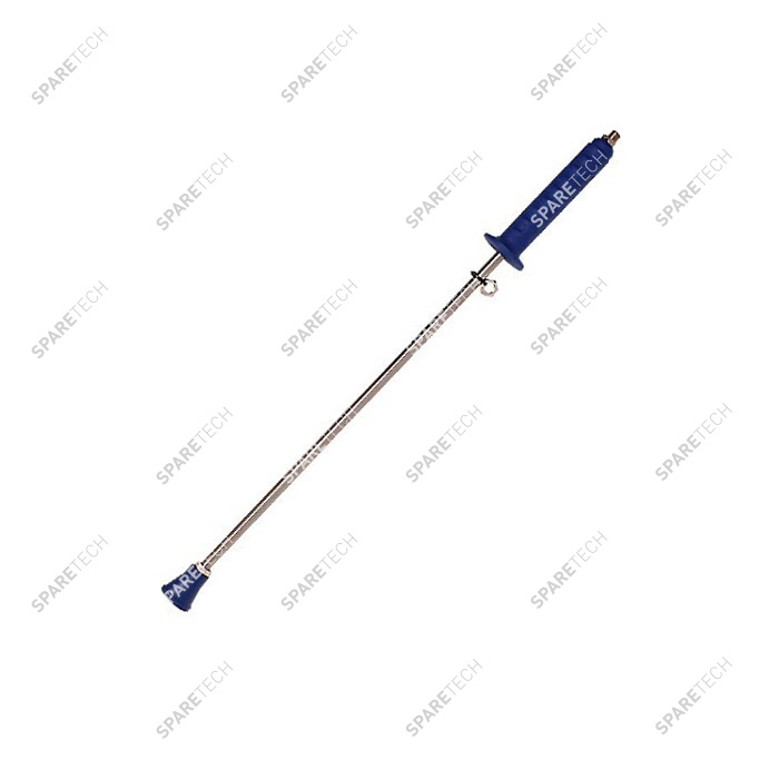 Edelstahl Lanze gerade 700mm AG1/4''  IG 1/8''  blau Handgriff