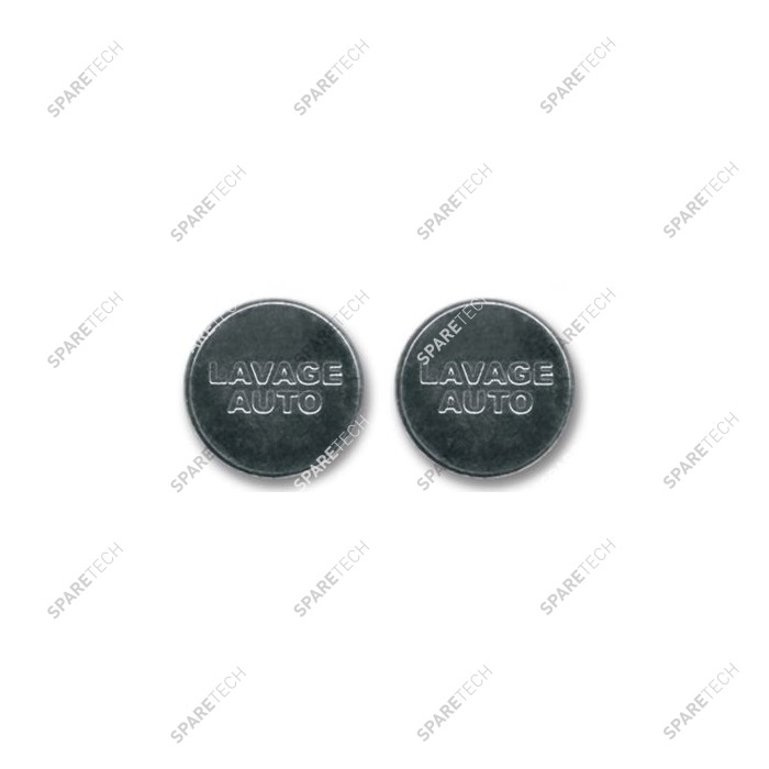 Jeton 20,5 X 2,1 Messing vernickelt "LAVAGE AUTO"  (100 Stück)
