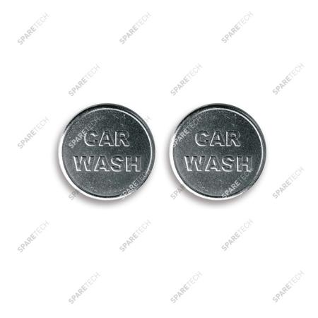 Jeton 22X2.3mm Messing vernickelt "CAR WASH" (100 Stück)