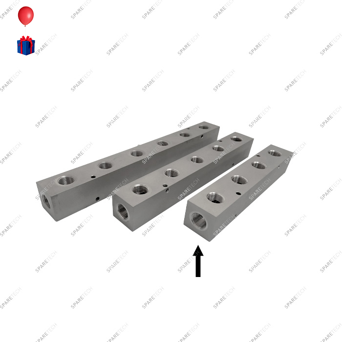 Edelstahlverteilungsblock, 4 Output+ 2 Input, IG 1/2''