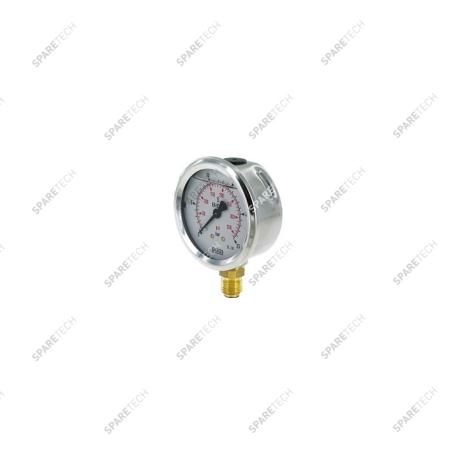 Edelstahl Manometer Anschluss unten 0-25 bar, AG1/4'', D.60mm