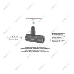FOAMJET Injektor IG IG3/8'' and AG 1/4'' für Luft