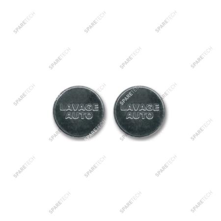 Jeton 20,5 X 2,1 Messing vernickelt "LAVAGE AUTO"  (100 Stück)