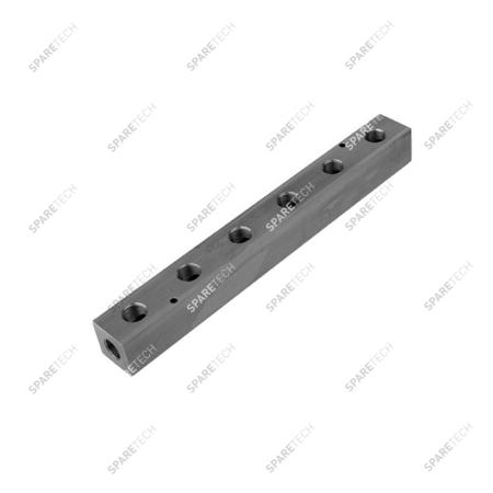 Edelstahlverteilungsblock, 6 Output, 2 Input   IG  1/2''