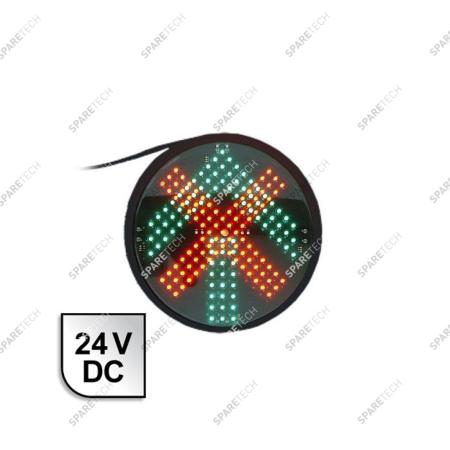 Grünen Pfeil+roten Kreuz LED Ampel, 24VDC, D.200mm