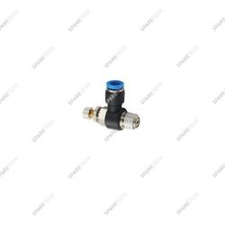 Durchflusssteurungsverbindung, Messing + PP AG1/4" für 6-8mm Schlauch