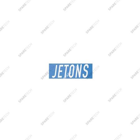 Aufkleber "JETONS", blau, 40X15cm