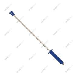 Edelstahl Lanze gerade 700mm AG1/4''  IG 1/8''  blau Handgriff