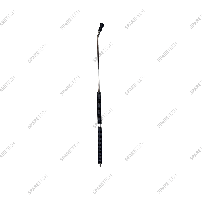Edelstahl schwarz Lanze gebogen,  1200mm, AG IG 1/4''