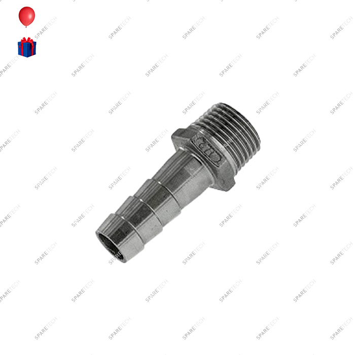 Edelstahl EinschraubschlauchtülleI AG 1/2'' DN12