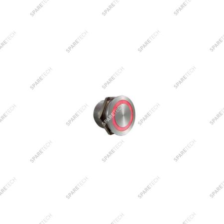 Piezo LED Taste, aluminium, mit einem RGB Leuchtring, 24VDC 22mm IP68